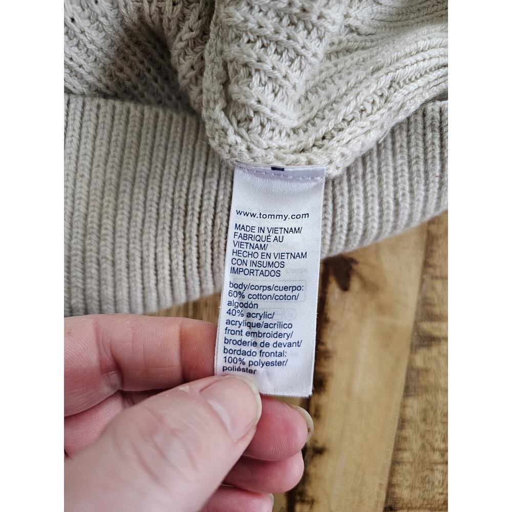 Tommy Hilfiger Monogrammed Applique Relaxed Sweater Size S Preppy - Picture 10 of 11